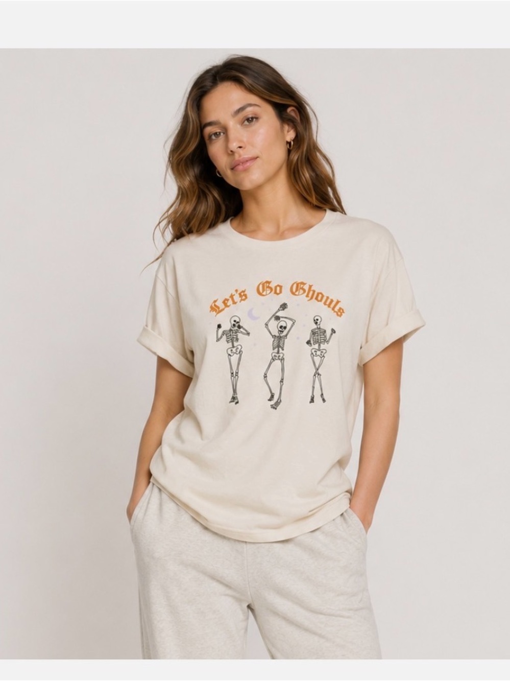 Victoria's Secret Pink Glow in Dark HALLOWEEN SKELETONS Tee Shirt, Size: Small